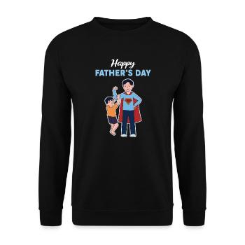Alles Gute zum Vatertag Sohn Design - Unisex Pullover - Schwarz - Vorne - Alina (178cm) & Michal (187cm)