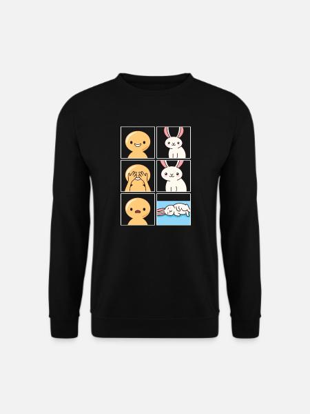 Kaninchen-Flop-Design für Kaninchenhalter - Unisex sweater - sort