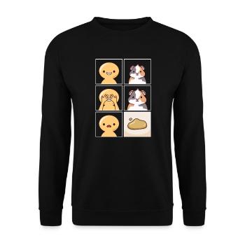 Guinea Pig Pee Design pour les propriétaires de cochons d’Inde - Sweat-shirt Unisexe - noir - Devant - Alina (178cm) & Michal (187cm)