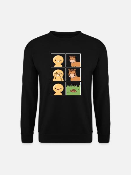 Pferde Pferdeäpfel Design für Besitzer von Pferden - Unisex Pullover - Schwarz