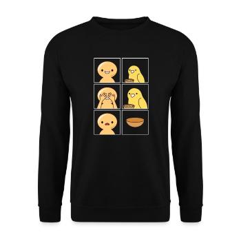 Canary mange un design rapide pour les fans - Sweat-shirt Unisexe - noir - Devant - Alina (178cm) & Michal (187cm)