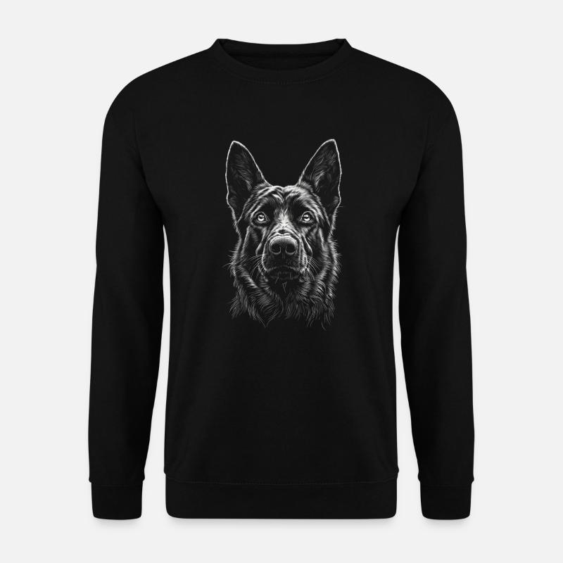 Deutscher Schäferhund Portrait Hunde Hund - Unisex Pullover - Schwarz