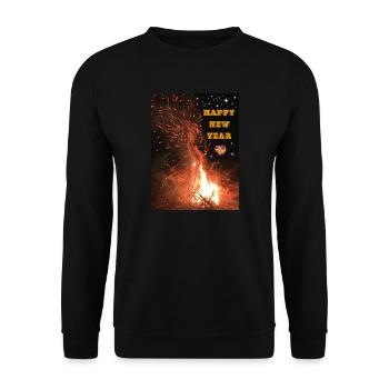 Bonne Année! Je vous souhaite une bonne année ! - Sweat-shirt Unisexe - noir - Devant - Alina (178cm) & Michal (187cm)