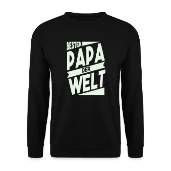 Bester Papa der Welt - Unisex Pullover - Schwarz - Vorne - Alina (178cm) & Michal (187cm)