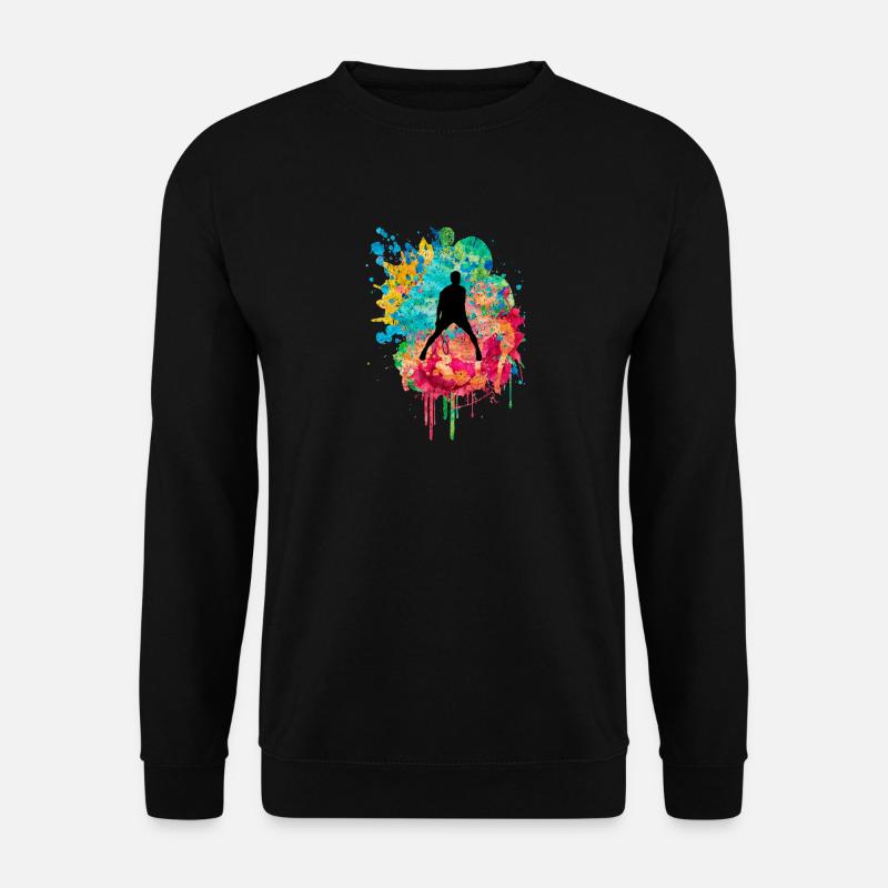 Badminton PopArt - Unisex Pullover - Schwarz