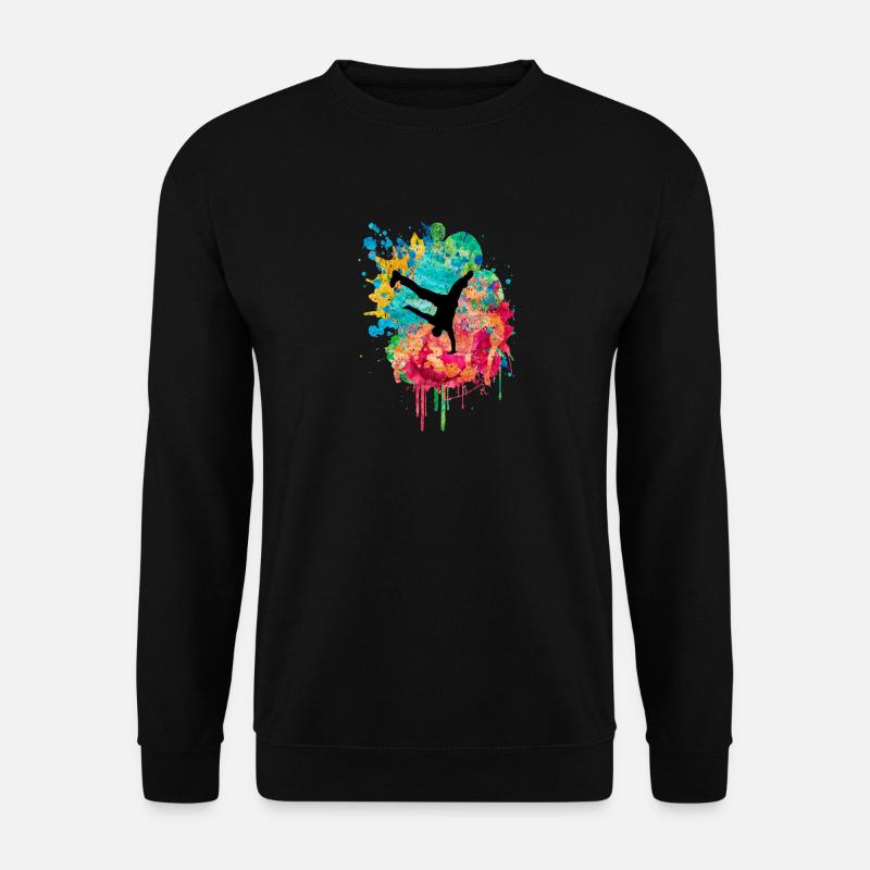 Breakdance Breakdancer PopArt - Sweat-shirt Unisexe - noir