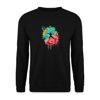 Escrime et escrime PopArt - Sweat-shirt Unisexe - noir - Devant - Alina (178cm) & Michal (187cm)