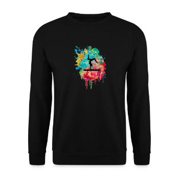 Gymnastics, Athletics, Gymnastics PopArt - Unisex Sweatshirt - black - Front - Alina (178cm) & Michal (187cm)