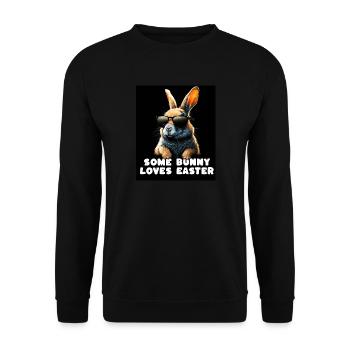 Cool Rabbit - A rabbit loves Easter - Unisex Sweatshirt - black - Front - Alina (178cm) & Michal (187cm)