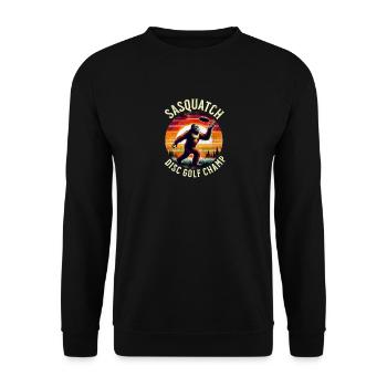 Disc Golf Sasquatch - Unisex Pullover - Schwarz - Vorne - Alina (178cm) & Michal (187cm)
