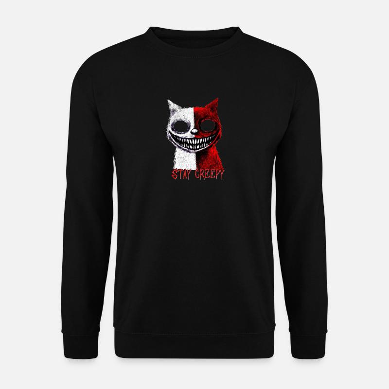 Restez effrayant Chat effrayant - Sweat-shirt Unisexe - noir