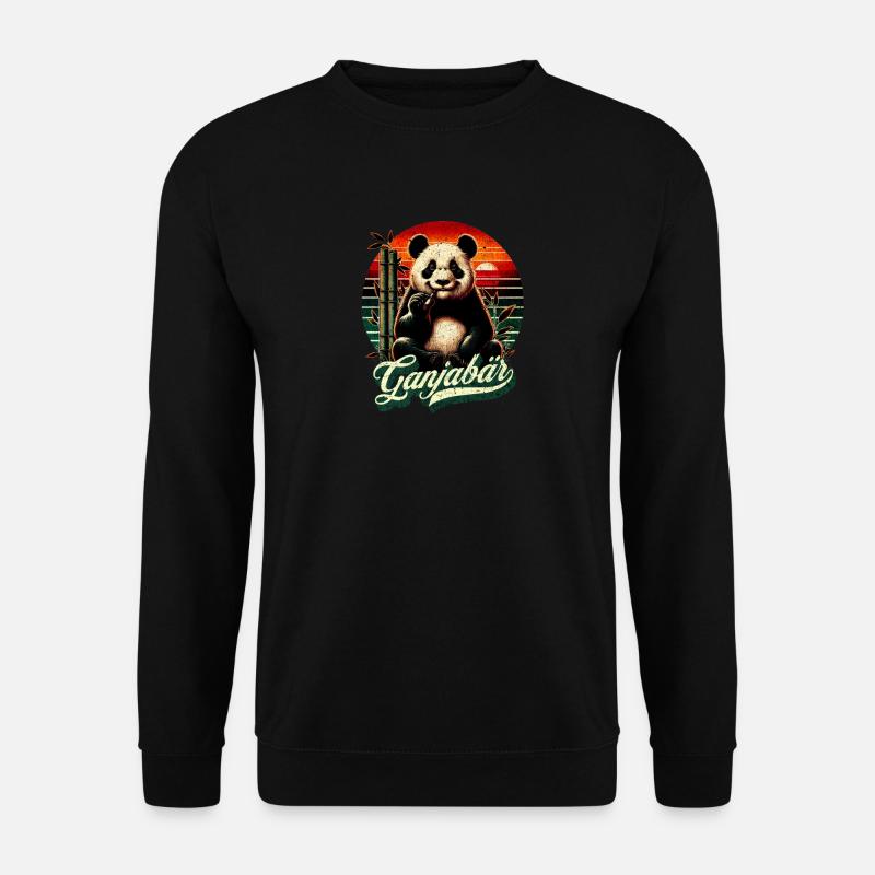 Knatter Panda - Unisex Pullover - Schwarz