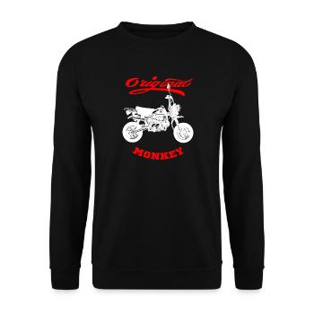 Bike Motorrad Monkey Kult - Unisex Pullover - Schwarz - Vorne - Alina (178cm) & Michal (187cm)