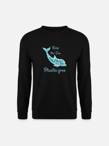 Keep the Sea Plastic free - Unisex Pullover - Schwarz