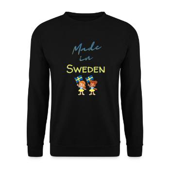 Drapeau suédois Fille Cadeau Suède - Sweat-shirt Unisexe - noir - Devant - Alina (178cm) & Michal (187cm)