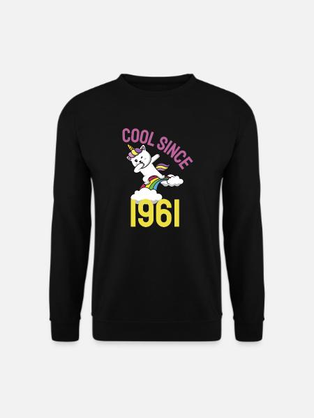 Cool seit 1961 Dabbing Katze 62. Geburtstag - Unisex Pullover - Schwarz