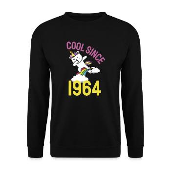 Cool depuis 1964 Dabbing cat 58ème anniversaire - Sweat-shirt Unisexe - noir - Devant - Alina (178cm) & Michal (187cm)