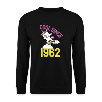 Cool depuis 1962 Dabbing chat 60ème anniversaire - Sweat-shirt Unisexe - noir - Devant - Alina (178cm) & Michal (187cm)