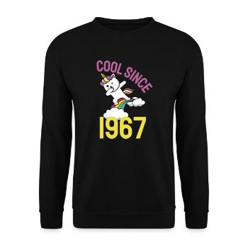 Cool depuis 1967 Dabbing chat 55ème anniversaire - Sweat-shirt Unisexe - noir - Devant - Alina (178cm) & Michal (187cm)