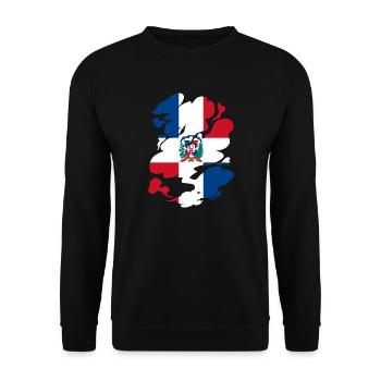 Dominican Republic Flag Dom Rep Flag Trip - Unisex Sweatshirt - black - Front - Alina (178cm) & Michal (187cm)