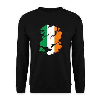 Ireland Flag Vintage Irish Flag Dublin - Unisex Sweatshirt - black - Front - Alina (178cm) & Michal (187cm)