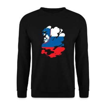 Slovenia Flag Balkan Slovenian Flag Vintage - Unisex Sweatshirt - black - Front - Alina (178cm) & Michal (187cm)