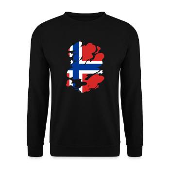 Norway Flag Scandinavia Norwegian Flag - Unisex Sweatshirt - black - Front - Alina (178cm) & Michal (187cm)
