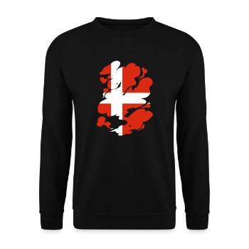 Denmark Flag Scandinavia Danish Flag Travel - Unisex Sweatshirt - black - Front - Alina (178cm) & Michal (187cm)