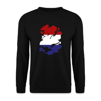 Pays-Bas Drapeau Hollande Drapeau néerlandais - Sweat-shirt Unisexe - noir - Devant - Alina (178cm) & Michal (187cm)