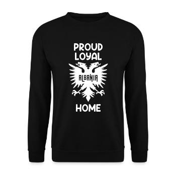 Albanian Pride Loyal Home Cadeau - Sweat-shirt Unisexe - noir - Devant - Alina (178cm) & Michal (187cm)