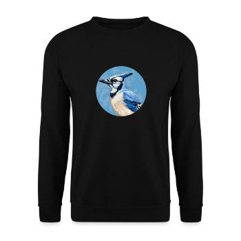 Blue jay bird - Unisex Sweatshirt - black - Front - Alina (178cm) & Michal (187cm)