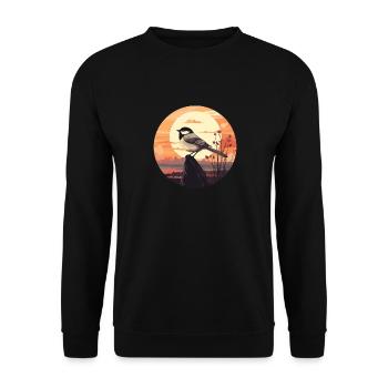 Meise - Unisex Pullover - Schwarz - Vorne - Alina (178cm) & Michal (187cm)