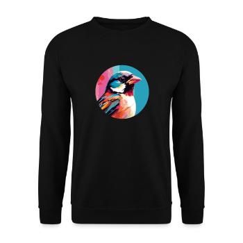 Haussperling - Unisex Pullover - Schwarz - Vorne - Alina (178cm) & Michal (187cm)