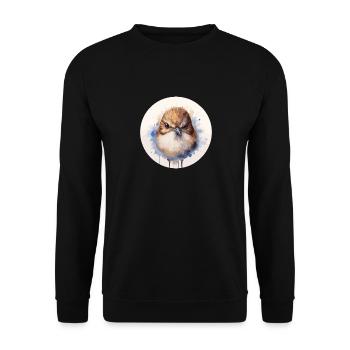 Wren bird - Unisex Sweatshirt - black - Front - Alina (178cm) & Michal (187cm)