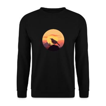 Wren bird - Unisex Sweatshirt - black - Front - Alina (178cm) & Michal (187cm)