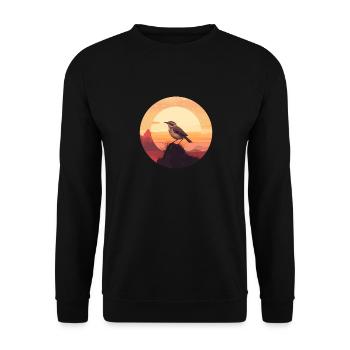 Wren bird - Unisex Sweatshirt - black - Front - Alina (178cm) & Michal (187cm)