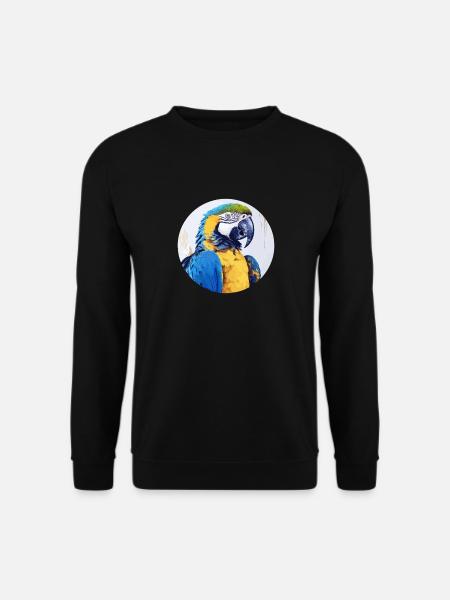 Blue and gold macaw - Unisex Sweatshirt - black
