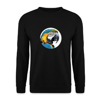 Ara bleu-or - Sweat-shirt Unisexe - noir - Devant - Alina (178cm) & Michal (187cm)