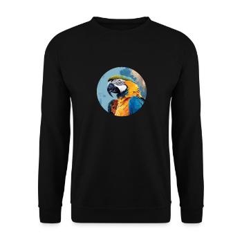 Ara bleu-or - Sweat-shirt Unisexe - noir - Devant - Alina (178cm) & Michal (187cm)