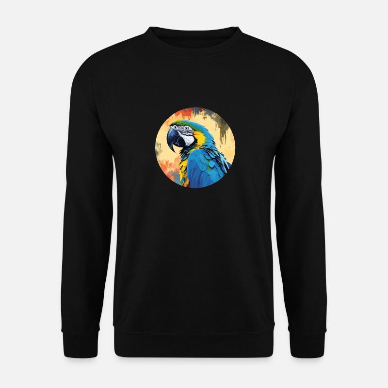 Blau-Gold Ara - Unisex Pullover - Schwarz