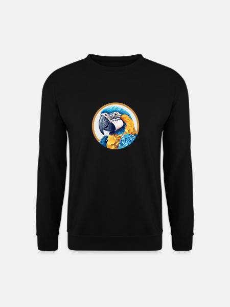 Blue and gold macaw - Unisex Sweatshirt - black