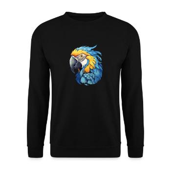 Blau-Gold Ara - Unisex Pullover - Schwarz - Vorne - Alina (178cm) & Michal (187cm)