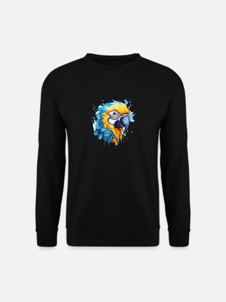Blue and gold macaw - Unisex Sweatshirt - black