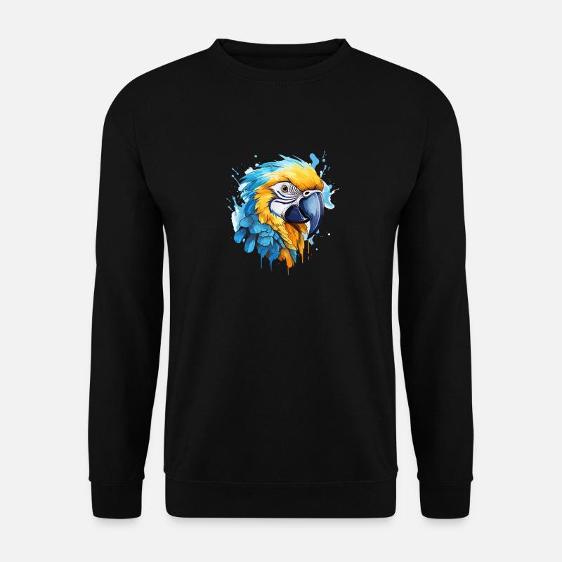 Blau-Gold Ara - Unisex Pullover - Schwarz