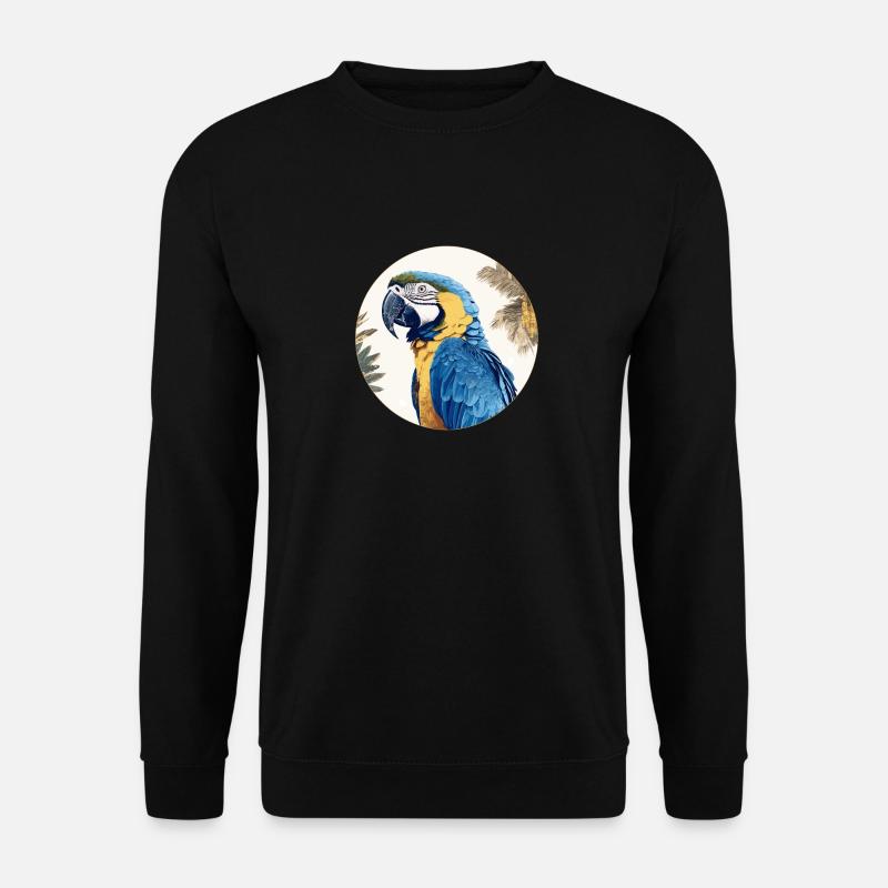 Blau-Gold Ara - Unisex Pullover - Schwarz