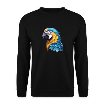 Blau-Gold Ara - Unisex Pullover - Schwarz - Vorne - Alina (178cm) & Michal (187cm)
