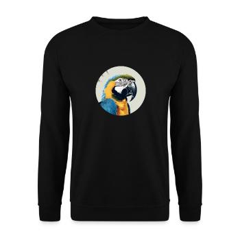 Blau-Gold Ara - Unisex Pullover - Schwarz - Vorne - Alina (178cm) & Michal (187cm)