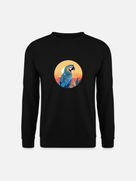 Blue and gold macaw - Unisex Sweatshirt - black