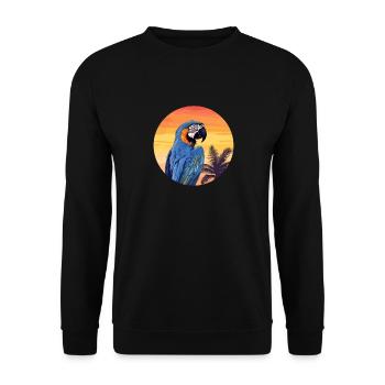 Blau-Gold Ara - Unisex Pullover - Schwarz - Vorne - Alina (178cm) & Michal (187cm)