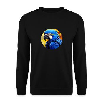 Hyacinth Macaw - Unisex Sweatshirt - black - Front - Alina (178cm) & Michal (187cm)